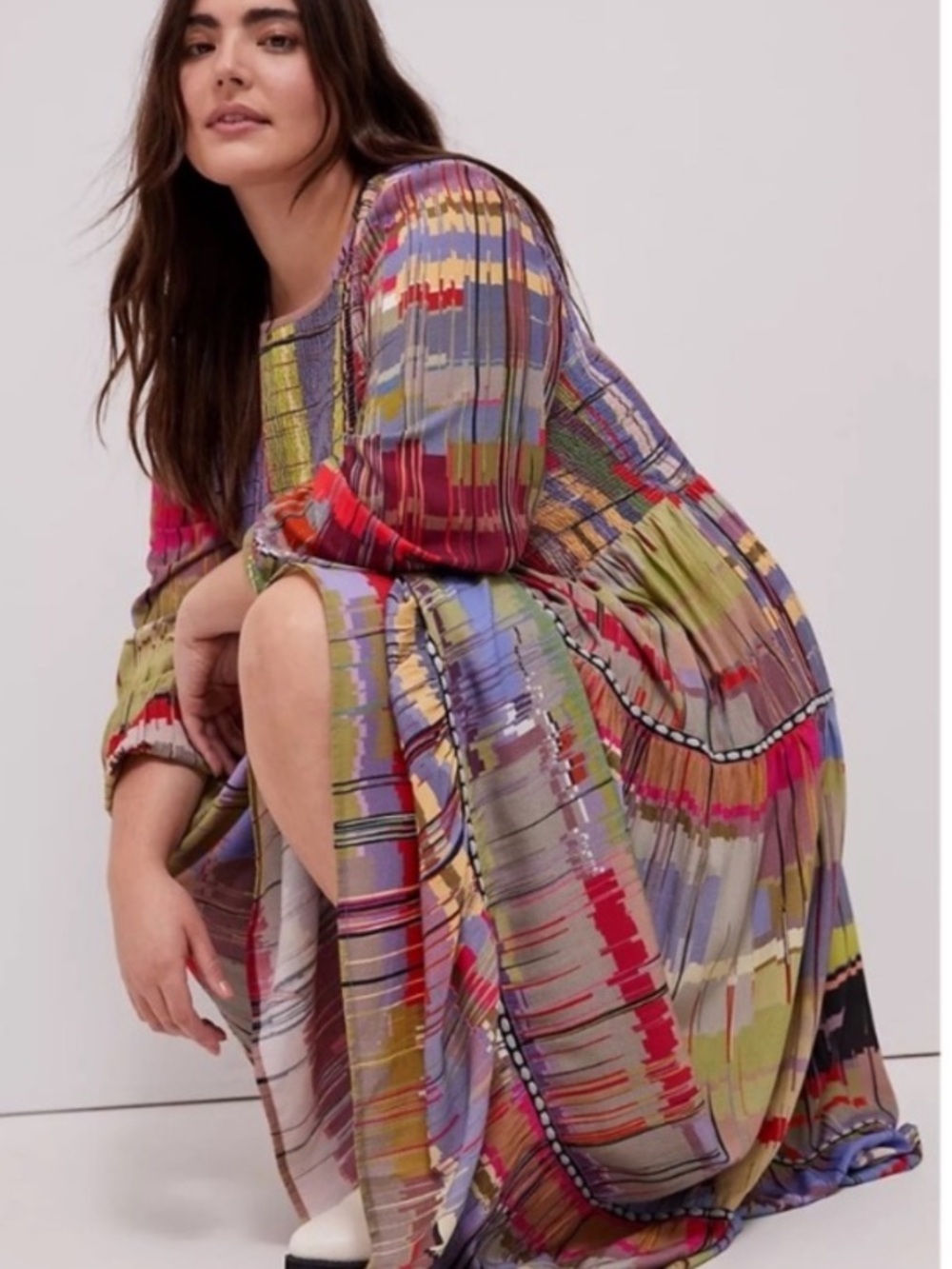 Anthropologie Conditions Apply Edwina
Multicolor Long Sleeve Maxi Midi Dress